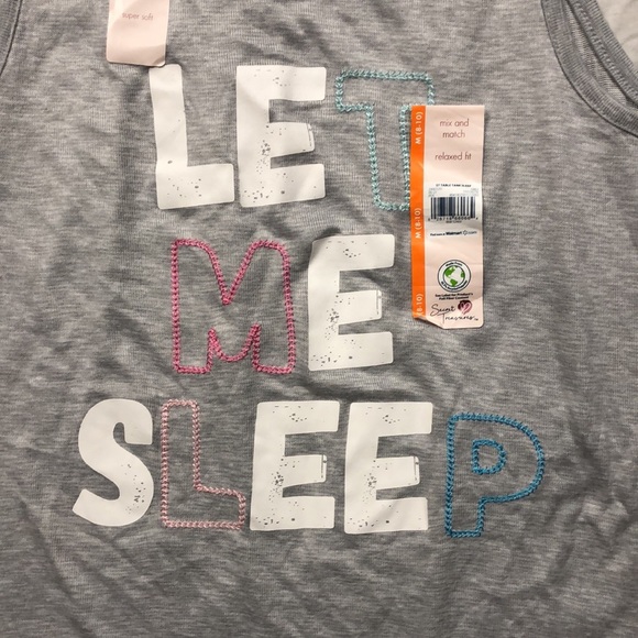 Sleep Treasures “Let Me Sleep” Table Tank Sleep Top/ Size: M (8-10)/ NWT - Picture 2 of 8